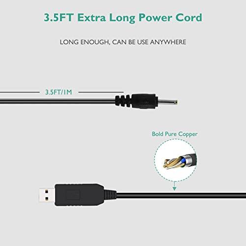 Lnauy for Braun Beard Trimmer Charger, Power Cord Compatible with Braun MGK3010 MGK3020 MGK3021 MGK3025 MGK3210 MGK3220 MGK3221 MGK3225 MGK3921 5V to 2.3V Replacement Charging Cable Adapter