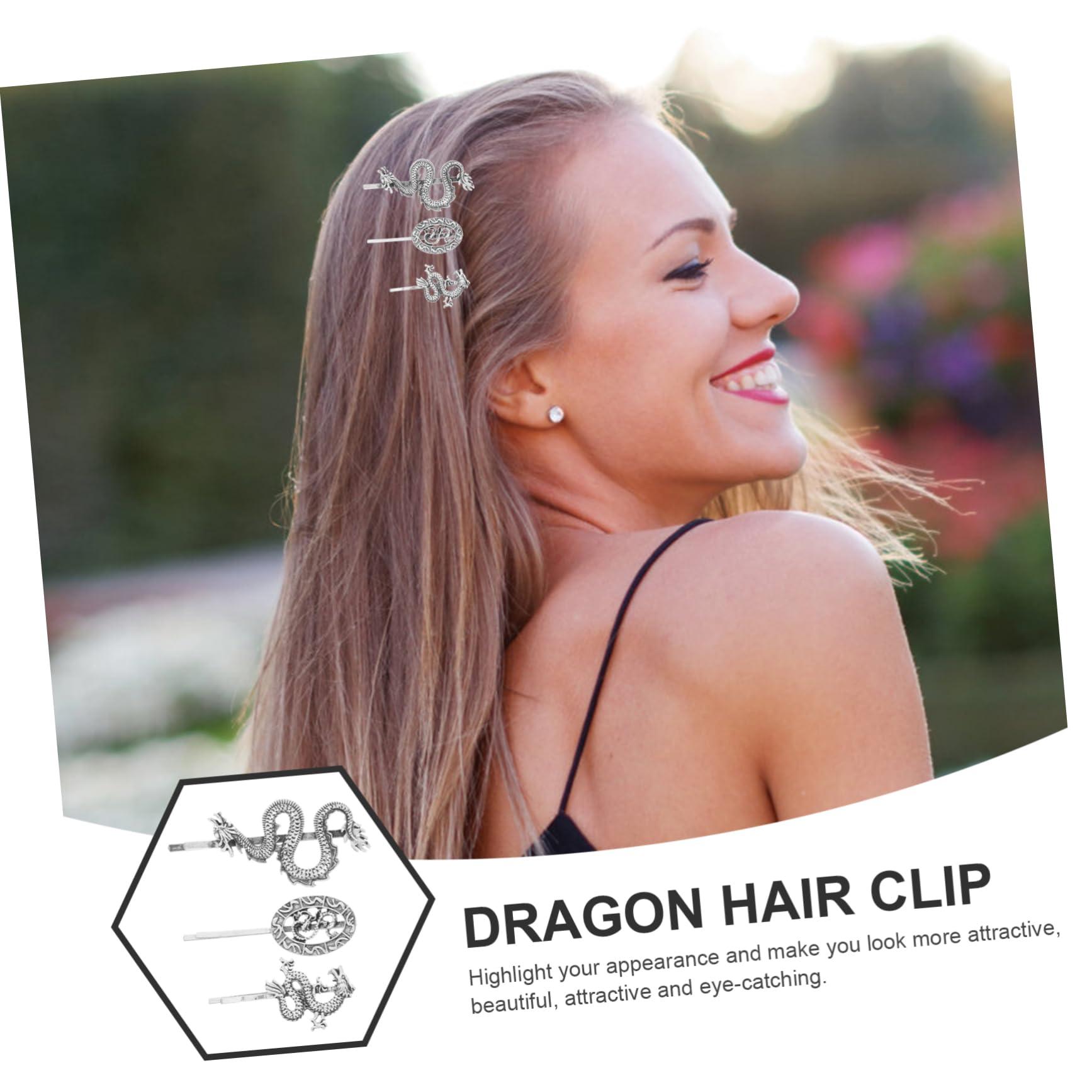 Beavorty 30 Pcs Dragon Barrettes Bobby Pin Dragon Hairpin Retro Hair Clip Metal Hair Clips Punk Headdress Cool Style Hair Clip Hair Clips for Girls Punk Hair Accessories Stylish Hair Clips