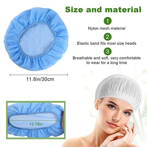 Vin beauty Mesh Sleep Cap 4 Pcs Hair Net for Women Sleeping Hair Nets Women Night Mesh Bonnet for Curly Frizzy Hair Protection Factory Kitchen Warehouse Worker Multicolor