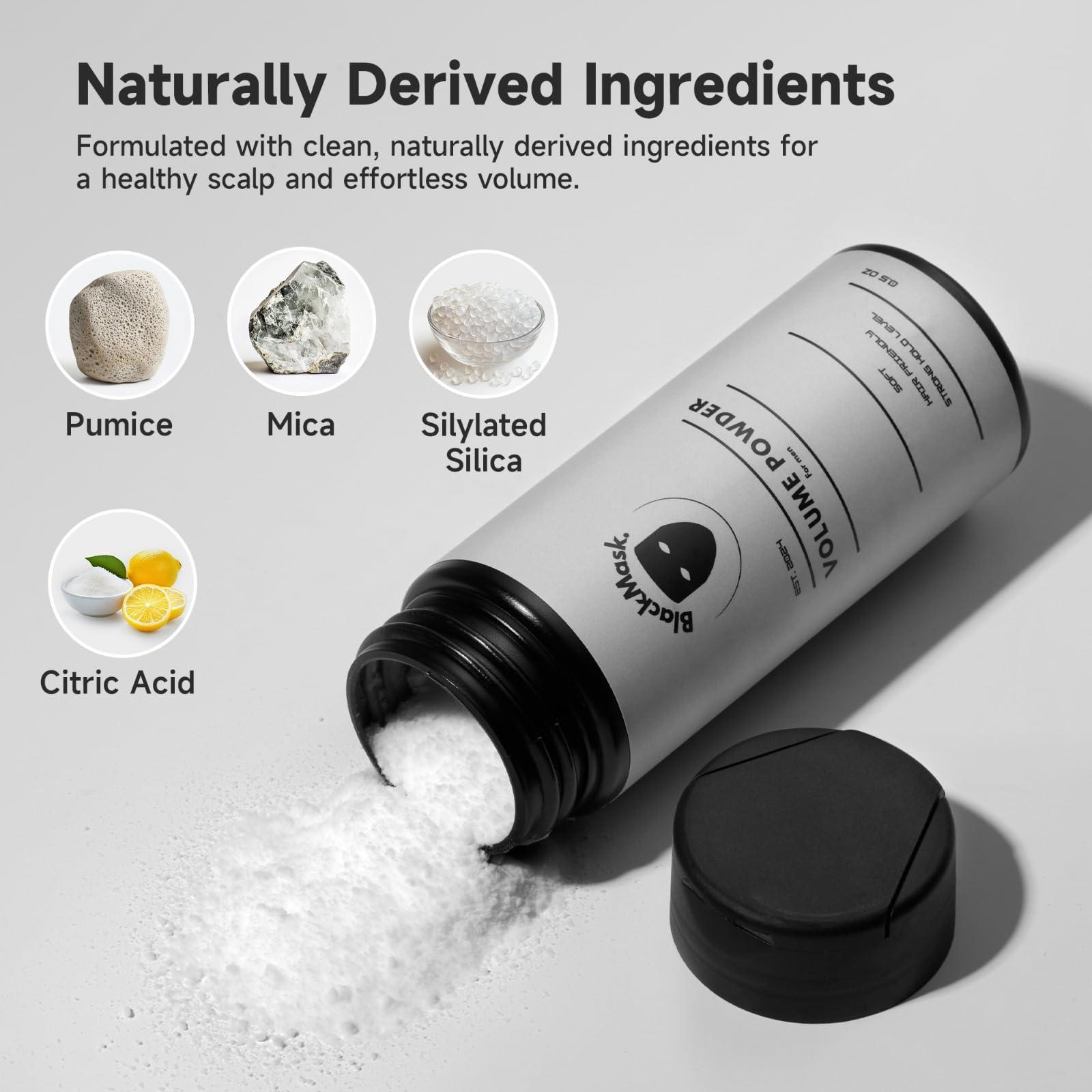 BlackMask BlackMask Texture Powder for Men, Easy to Apply - Instantly Adds Texture & Volume, All-Natural Ingredients, Strong Hold, Hair Powder for Men