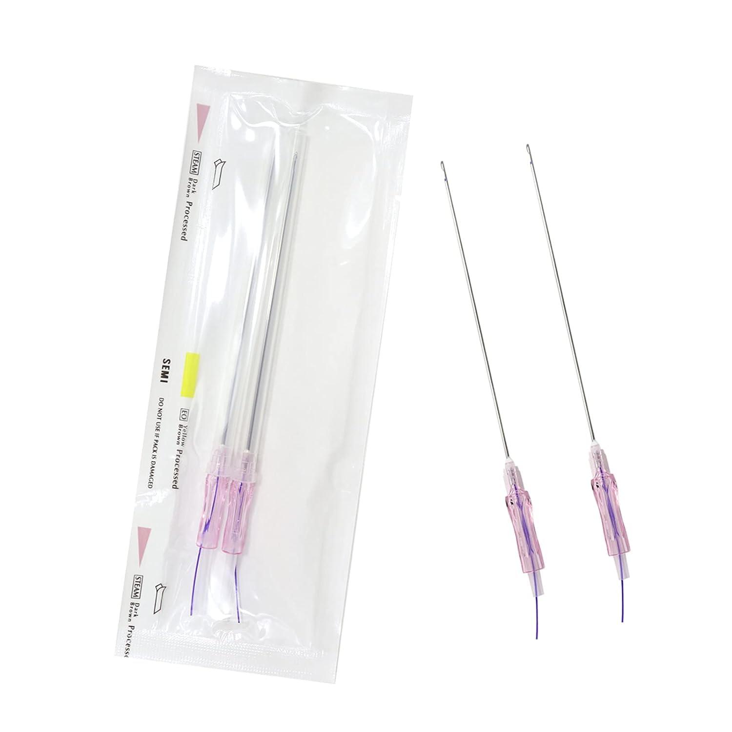 THJNKKJ THJNKKJ Pdo Pcl Cog Threads 18G100MM W-Type 360R Bidirection Cog,Threads for Face Lift, 20pcs (PCL Cog 18G100mm), Beige