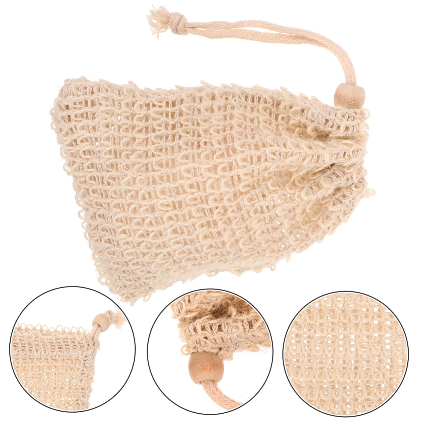 FOMIYES FOMIYES Soap Pouch 30 Pcs Net Soap Dish with Drain Bar Soap Wash Pouch Sponge Foaming Laundry Soap Case Bath Soap Net Bar Soap Holder Scrubber Pouch Soap Sleeves for Soap Bars Ramie