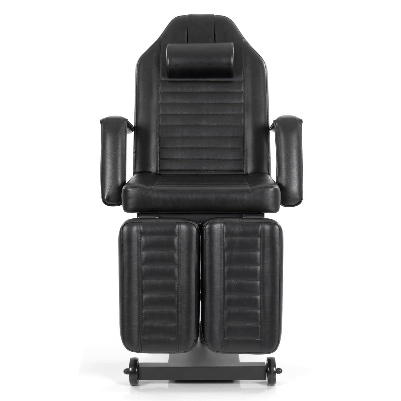 TATARTIST TATARTIST Hydraulic Tattoo Bed Chair Client Massage Spa Beds Facial Chair Esthetician Bed with Headrest Adjustable Tattoo Table Beauty Salon Spa Equipment (Black)