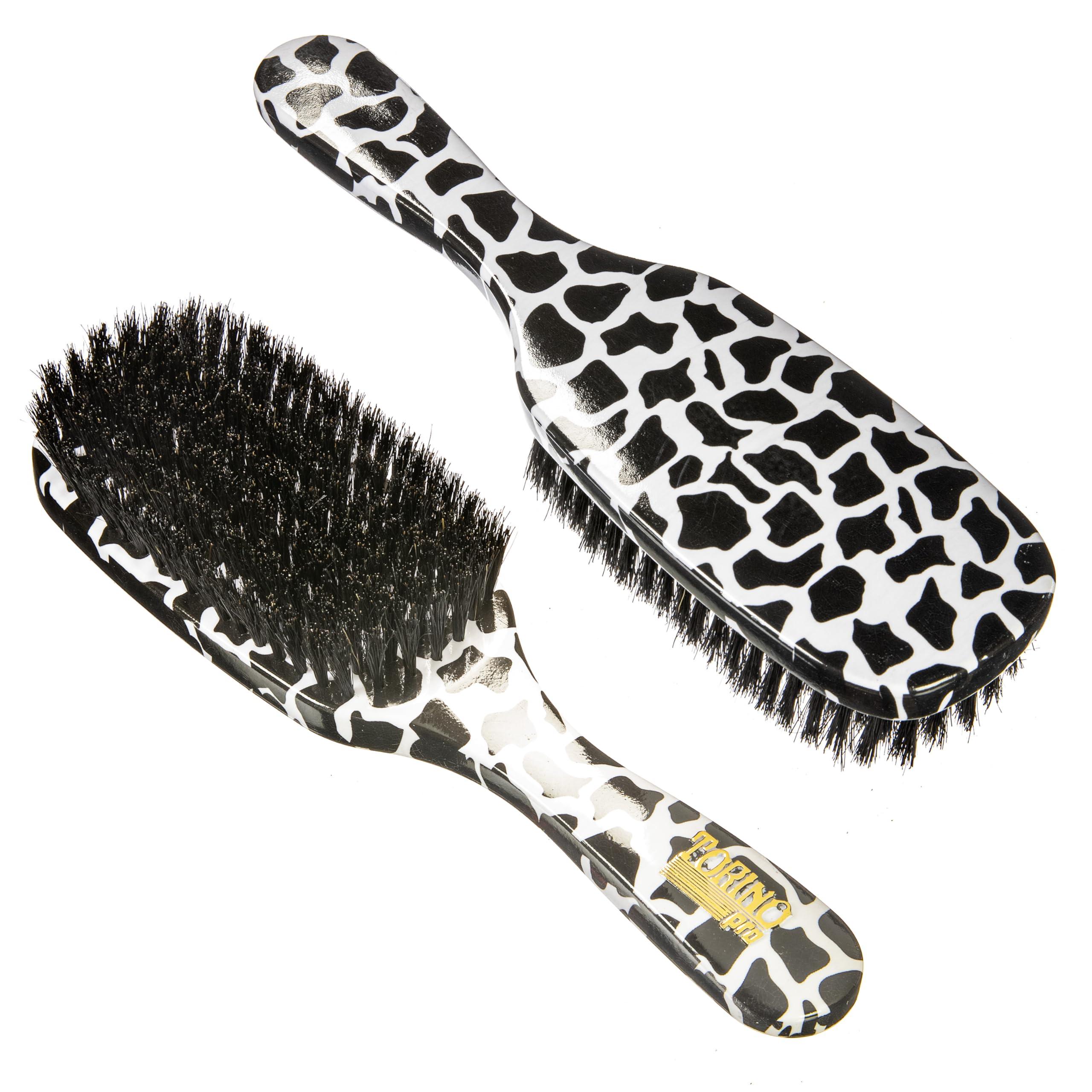 TORINO PRO WAVE BRUSHES BY BRUSH KING Torino Pro Wave Brush #261 7 Row Soft bristles Shower brush -100% Pure Boar Bristles - Great for laying down your 360 Waves