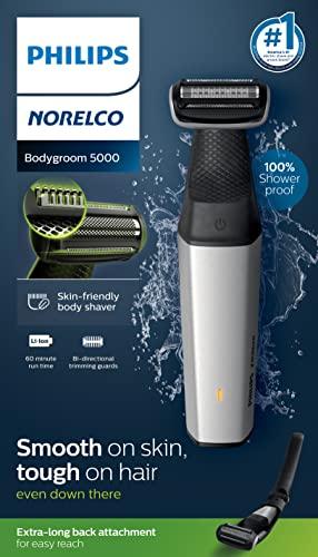 Philips Norelco Philips Norelco Bodygroom Series 5000 Showerproof Body & Manscaping Trimmer for Men with Back Attachment, BG5025/40 + Philips Norelco Nose Trimmer 3000, for Nose, Ears, Eyebrows, NT3600/62