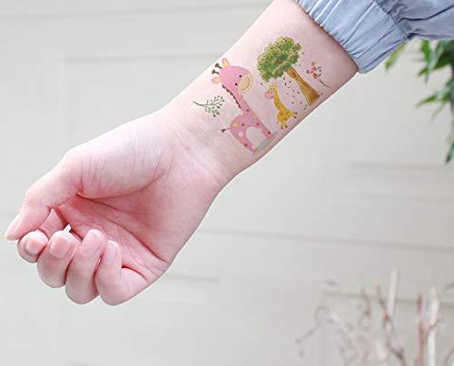 BETTERLINE Kids Temporary Tattoos - More than 100 Easy-to-Use Tattoos for Children (Animal Tattoos - 12 Sheets)