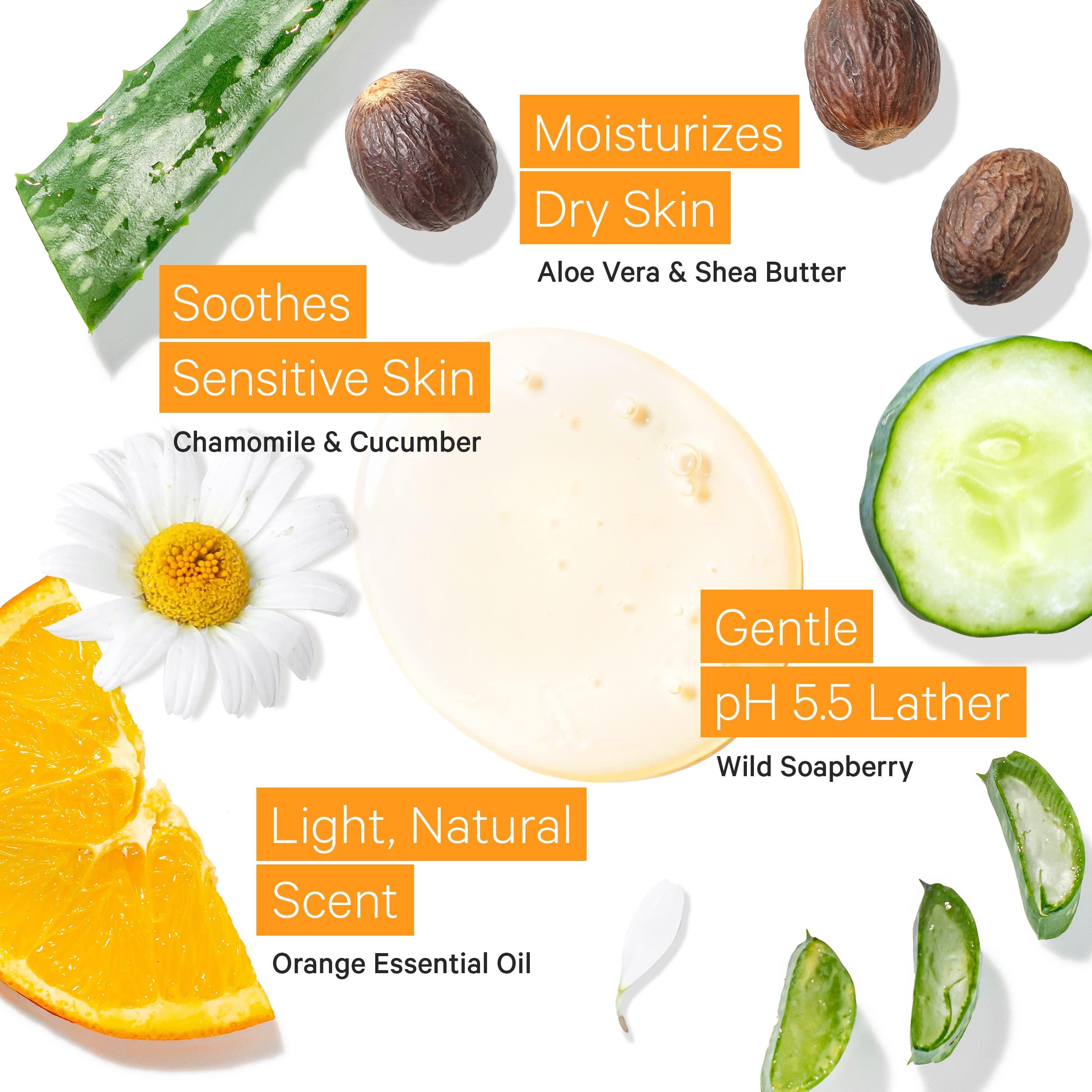 Tree to Tub Tree to Tub Citrus Body Wash for Dry Skin Sensitive Skin Vegan Biotin and Collagen Conditioner for Dry Damaged Hair pH Balanced Moisturizing Body Wash Volumizing Fine Hair Thickening Conditioner