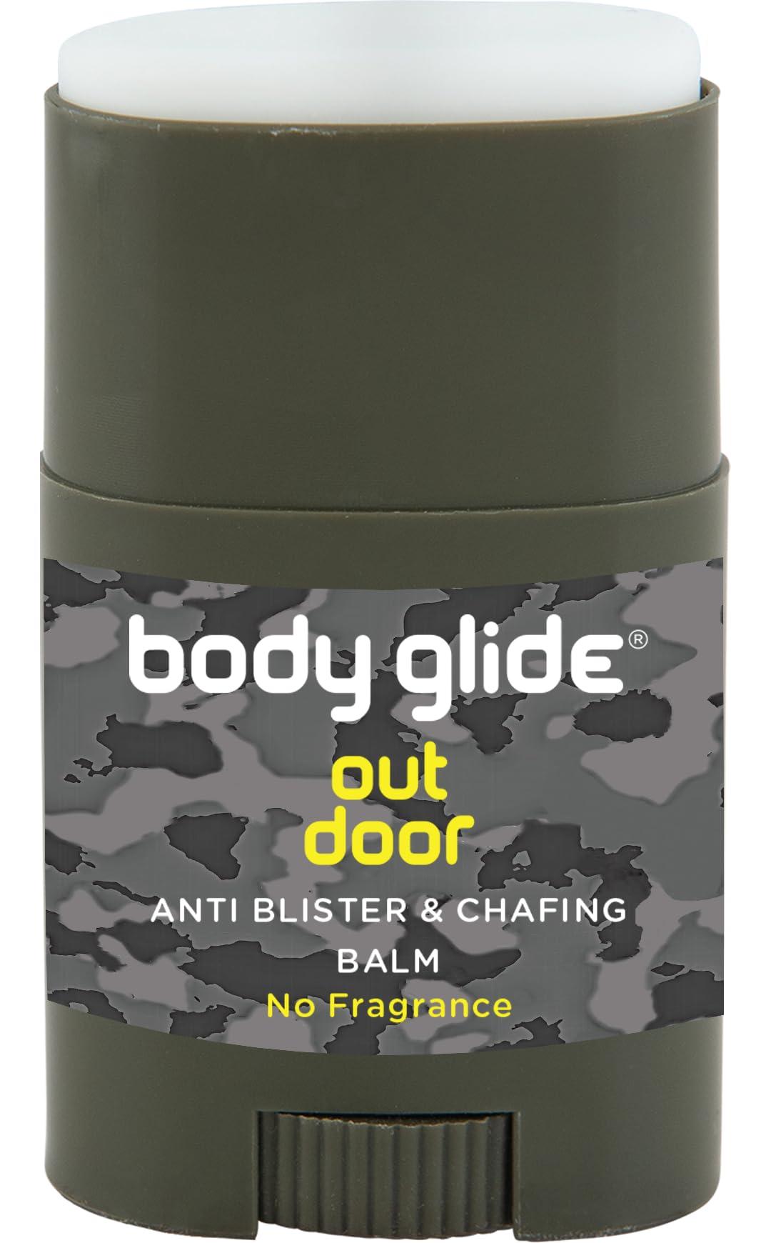 BodyGlide Body Glide Outdoor Anti Chafe Balm. Fragrance free anti chafing stick trusted in basic training, endurance sports and everyday life. Use on neck, shoulders, chest, arms, butt, groin, thighs & feet