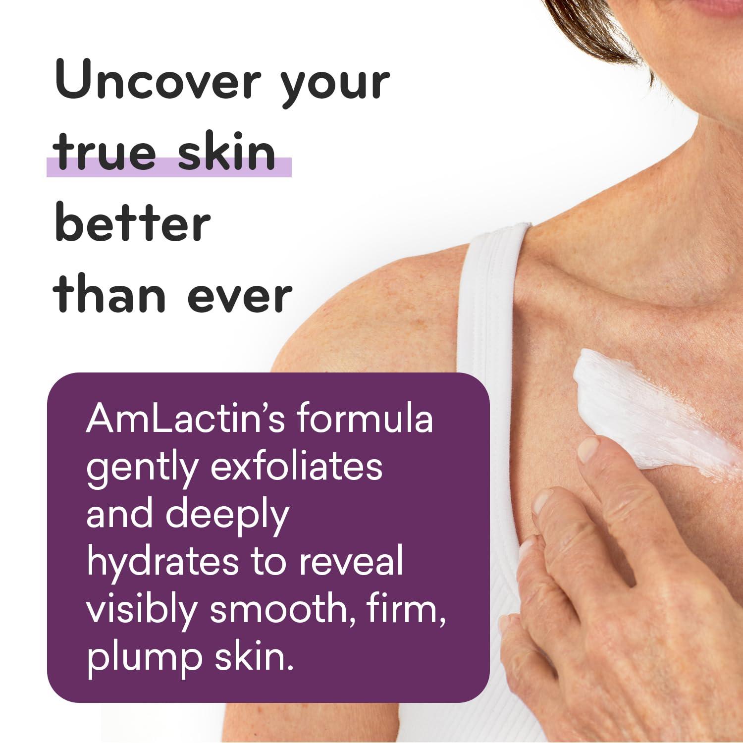 AmLactin AmLactin Crepe Firming Cream - 12 oz Body Cream with 15% Lactic Acid - Exfoliator and Moisturizer for Crepey, Dry Skin & Ultra Smoothing - 4.9 oz Body & Hand Cream with 15% Lactic Acid