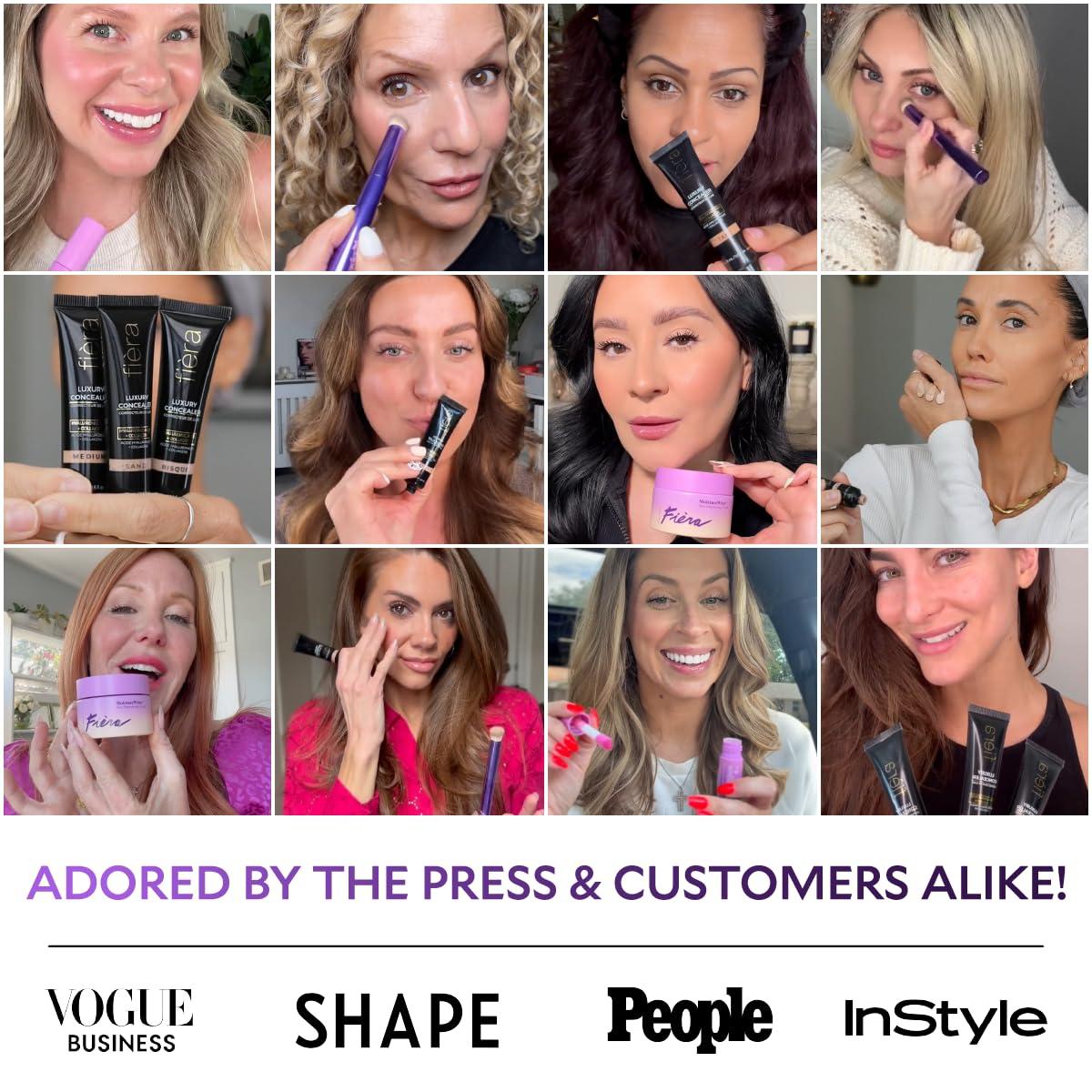 FIRA Fira Luxury Concealer & Foundation with Anti-Aging Ingredients - Full Coverage for Dark Circles, Wrinkles, Fine Lines, and Spots, All-Day Wear For Mature Skin - Sand, 0.5 FL. OZ. / 15 ML