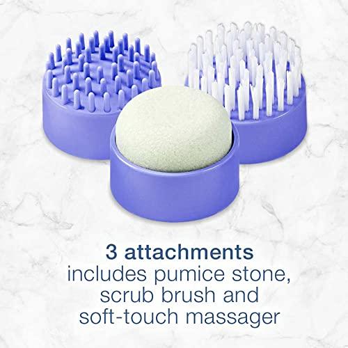 Conair Conair Waterfall Pedicure Foot Spa Bath with Blue LED Lights, Massaging Bubbles and Massage Rollers, Purple/White