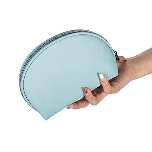 Hekyip Hekyip Half Moon Cosmetic Beauty Bag for Purse Travel Handy Makeup Pouch for Women Girls (Mint)