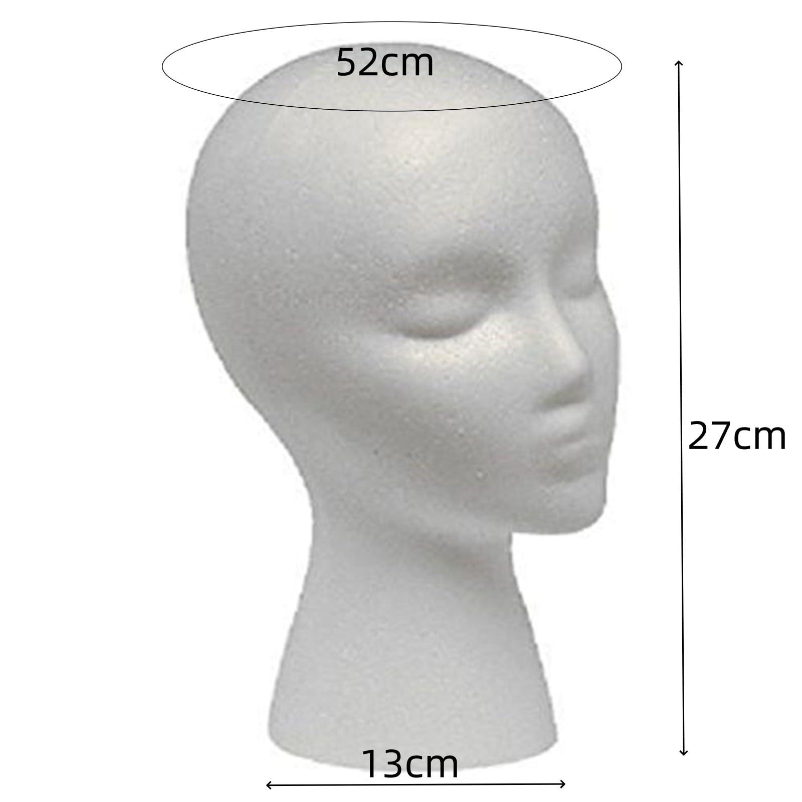 Generic Generic Styrofoam Mannequin Head, White Foam Female Wigs Display Model DIY Mannequin Manikin Head for Wig Hat Glasses