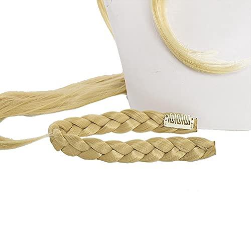 ZZMQ ZZMQ Super 2: Sayonara Zetsubou Gakuen Sonia Nevermind Cosplay Wig Blond Braid Style Long Straight Hair Wigs + Wig Cap