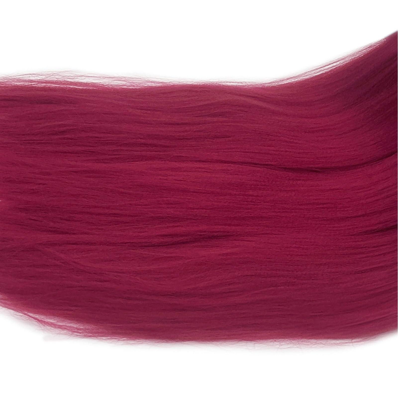 UPruyo Dark Red Burgundy Braiding Hair Pre Stretched 26 inch Synthetic Hair for Braiding Micro Braiding Hair Extensions for Box Braids Long Knotless Prestretched Pre Stretched Braiding Hair (Pack of 6, 900#)