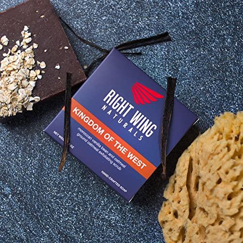 Right Wing Naturals Right Wing Naturals Bar Soap Gift Set for Men | Handcrafted Cold-Pressed Soap | Handmade Organic Soap for Men | Most Popular Flavors | Natural Scented Men’s Bar Soap| Pack of 4 Bars