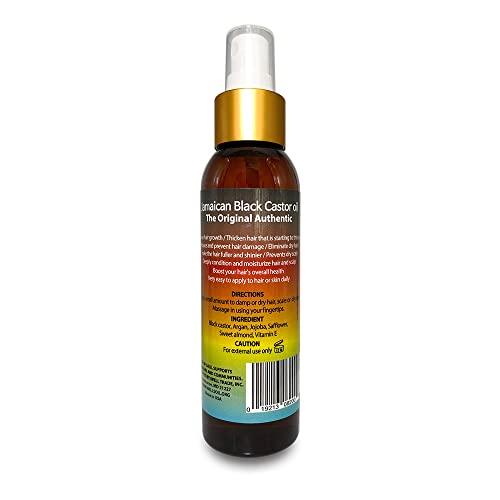 Well's Oil Well's Oil Jamaican Black Castor Oil Spray | 4oz(118ml) | Hair Detangler | Easy to Use spray | Promotes Thick, Hydrated Hair | Natural Leave-In Conditioner