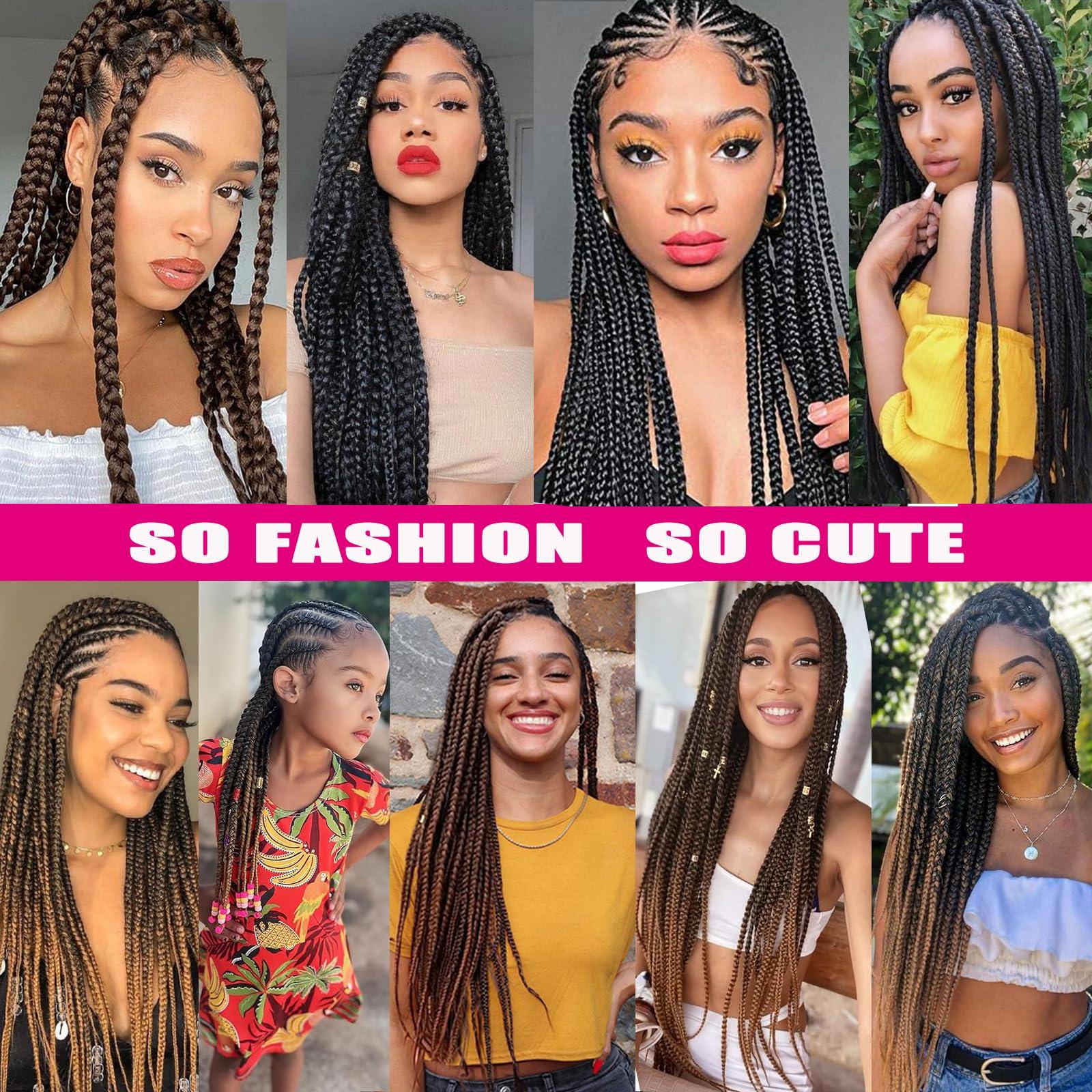 Zoewan Ombre Burgundy Braiding Hair Pre stretched 8 Packs 18 Inch Kanekalon Yaki Texture Pre stretched Hair For Braiding Professional Synthetic Hair Extension Itch Free Hot Water Setting(18\", T1B/900#)