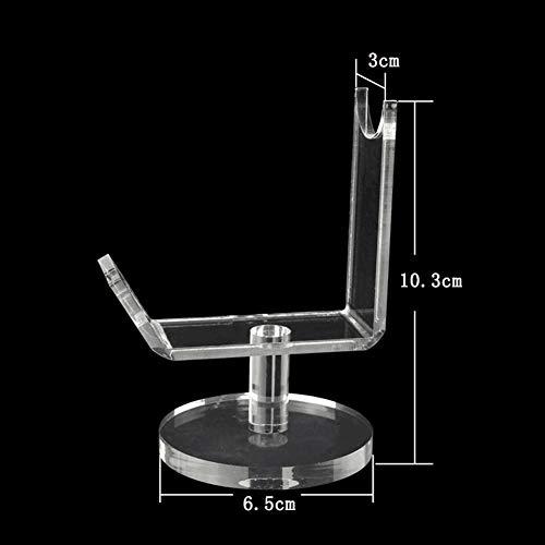 esowemsn 1PC Tattoo Gun Holder Tattoo Machine Stand Clear Acrylic Coil Tattoo Machine Holder Rack Stand Display Shelf with Round Basement Best for Salon Personal Use