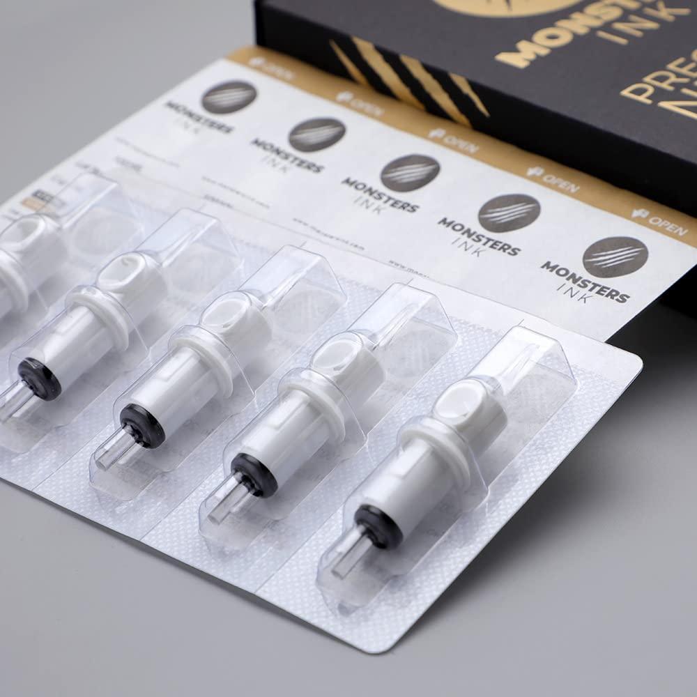 Monsters Ink Monsters Ink Tattoo Needles 14rl Tattoo Needles Cartridge for Tattoo Gun, Tattoo Pen & Tattoo Machine. Tattoo Cartridge Needles 14 Round Liner 0.30mm #10