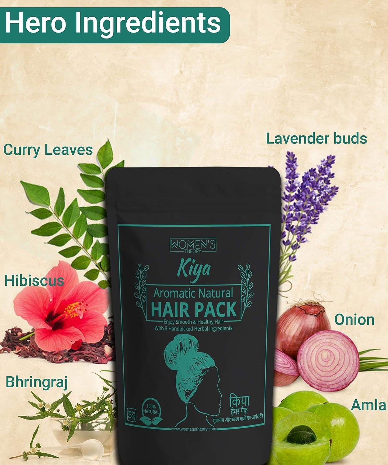 Generic Hair Pack/Mask Powder for Dandruff, Hair Fall and Hair Growth | Natural, Aromatic, Ayurvedic Hair Mask with Herbal Ingredients Hibiscus, Neem, Bhringraj, Onion & Amla