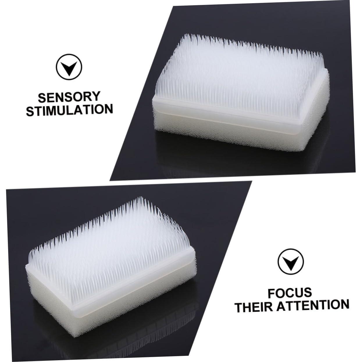 CRILSTYLEO CRILSTYLEO 2pcs Brush Wilbarger Corn Brush Wilbarger Brush Items Defensiveness Hook Hand Scrub Brushes Sensory Brushes Gadgets Method Brush Soft Bristle Nail Brush Vest Plastic White