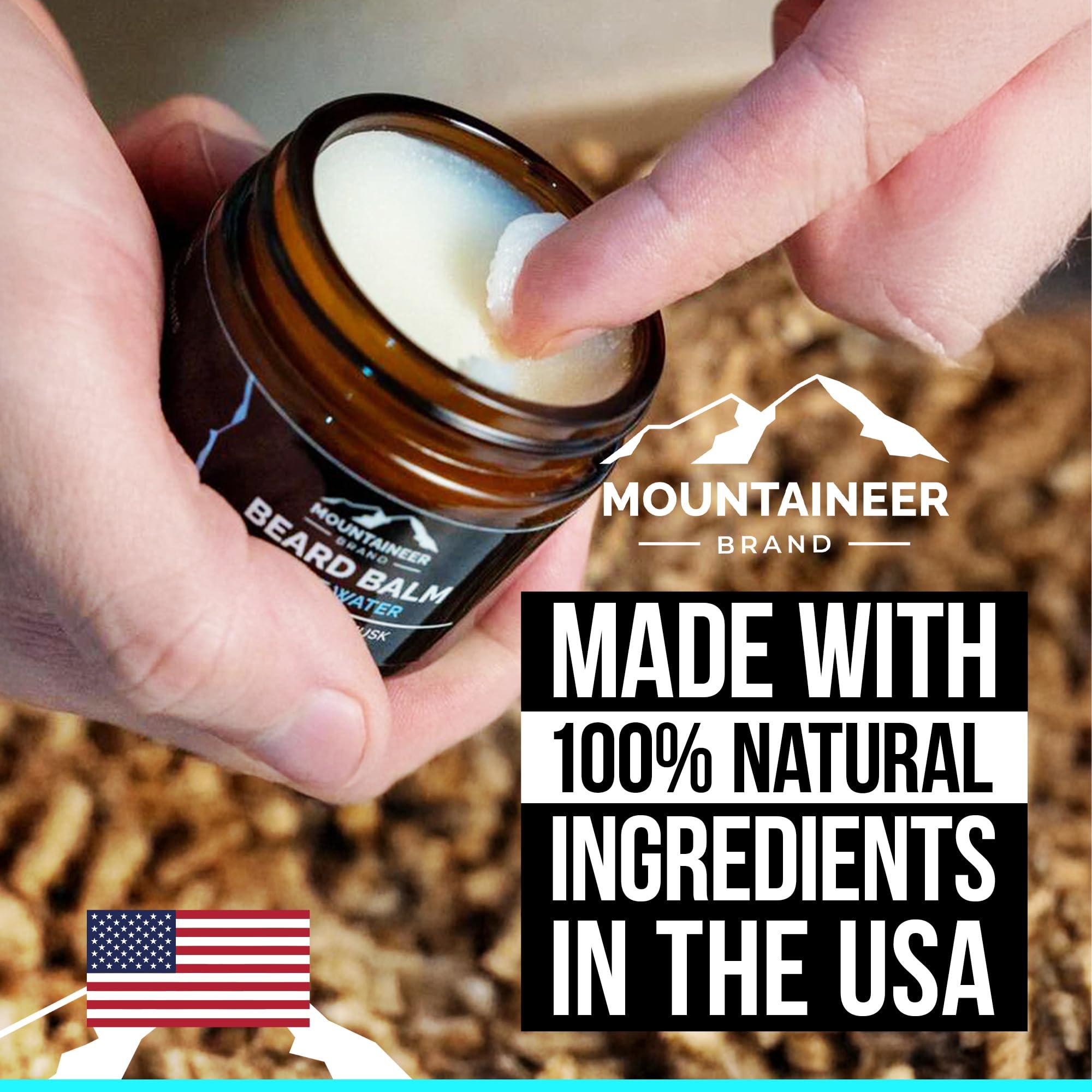 Mountaineer Brand Mountaineer Brand Natural Beard Balm with Timber Scent | Scents Inspired by Nature | Beard Butter for Men | Leave in Condidtioner | Hydrates, Softens and Tames | Made in West Virginia | 2oz