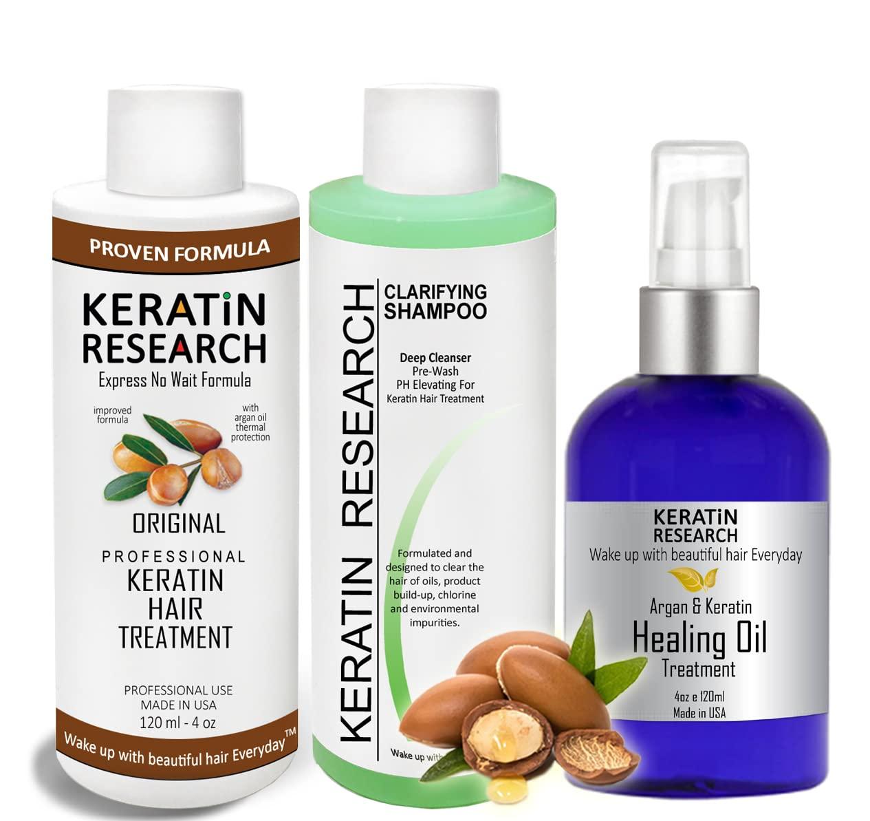KERATIN RESEARCH Keratin Hair Treatment Plus the Power Of Healing keratin and Argan Oil Powerful combination