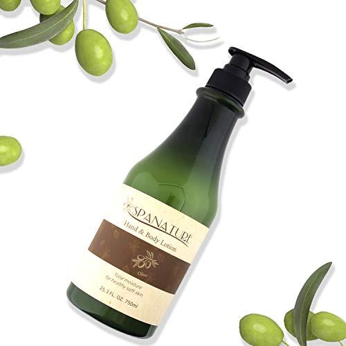Spanature Spanature Olive Hand & Body Lotion - Daily Moisturizing Body Lotion for Moisturizing, Restoring and Nourishing the Skin- 750ml/25oz with Pump, Made in Korea