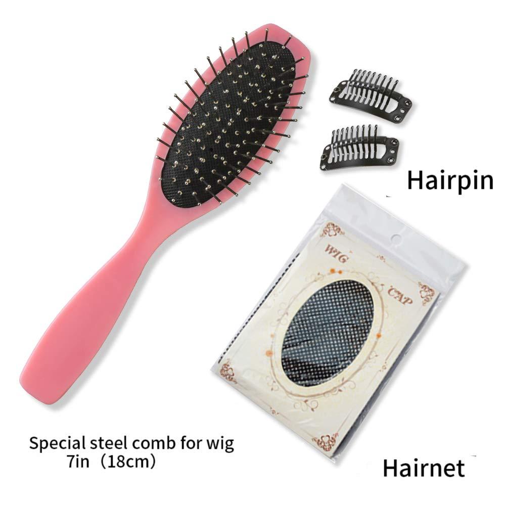 HUAISU HUAISU Long Black Straight Hair Wig with Bangs Synthetic High Density Long Hair Wig for Women (Natural Black, 18inch)