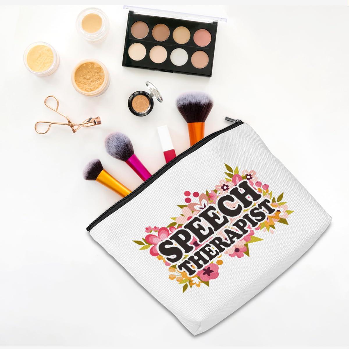 CQM Speech Therapy Gifts Makeup Bag Speech Therapists Gifts Speech Pathologist Gifts SLP Cosmetic Bag Thank You Gifts for Women Speech Language Pathologist Colleague Travel Toiletry Bag Christmas Birthday