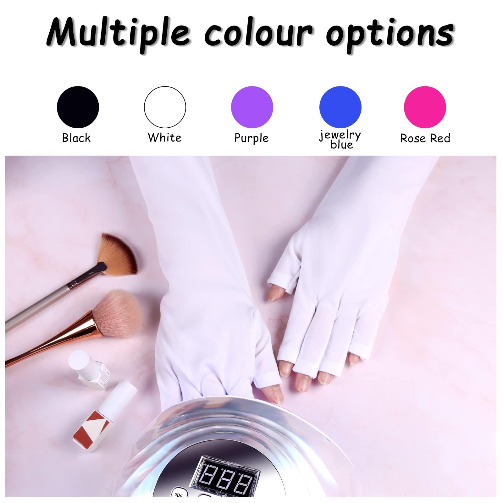 SIUSIO SIUSIO Anti UV Shield Glove - UV Protective Sleeves Fingerless Glove for Gel Manicures protect Hands from LED Lamps Nail Dryer Professional Protection Tool for Skin Care Nail Art