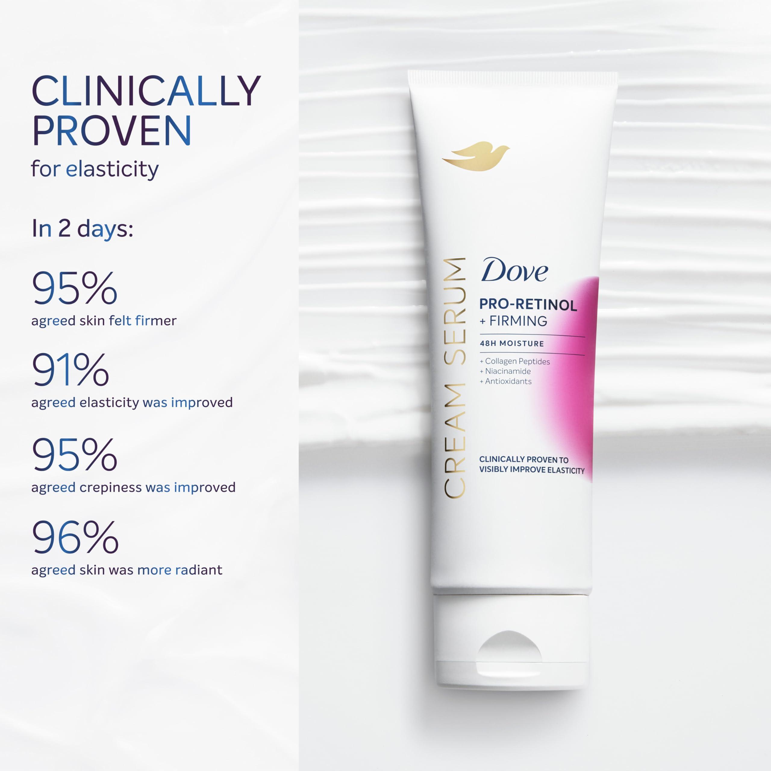 Dove Dove Body Cream Serum Pro-Retinol + Firming for Elasticity and Firmness,with Collagen Peptides, Niacinamide and Antioxidants Lotion, 8 oz