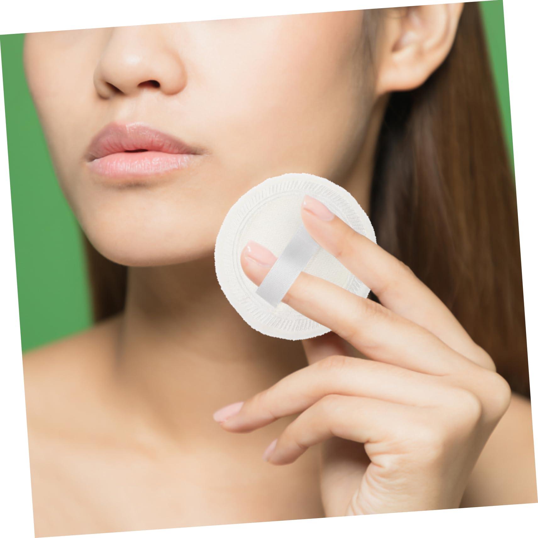 NOLITOY NOLITOY 40 Pcs Makeup Puff Puffs Fluffy Plush Puff Pressed Cotton Rounds for Face Pink Powder Puff Reusable Cotton Rounds Round Cotton Puff Blending Sponge Puff Tint White Pure Cotton