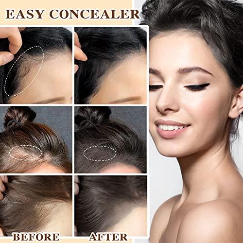 Fusang Hairline Powder Stick,Waterproof Hair Filler Powder for Women,Easy to Use,Pigmented Long Lasting Hair Shading Sponge Pen Root Hair Touch Cover Up Hair-line Shadow Makeup Powder(Black)