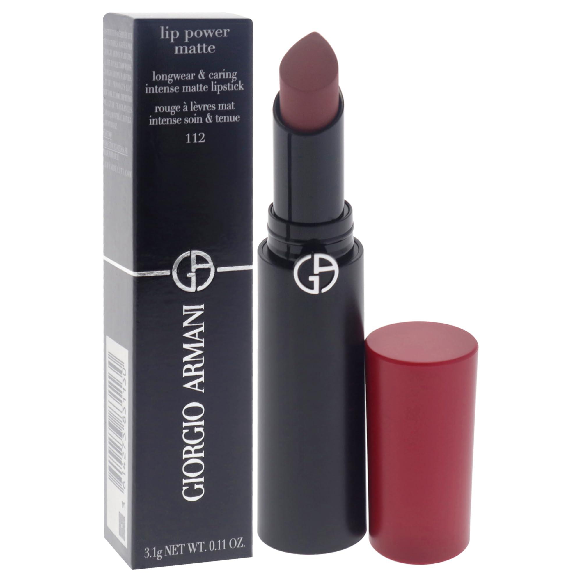 GIORGIO ARMANI Giorgio Armani Lip Power Long-Lasting Matte Lipstick - 112 Stylish for Women - 0.11 oz Lipstick