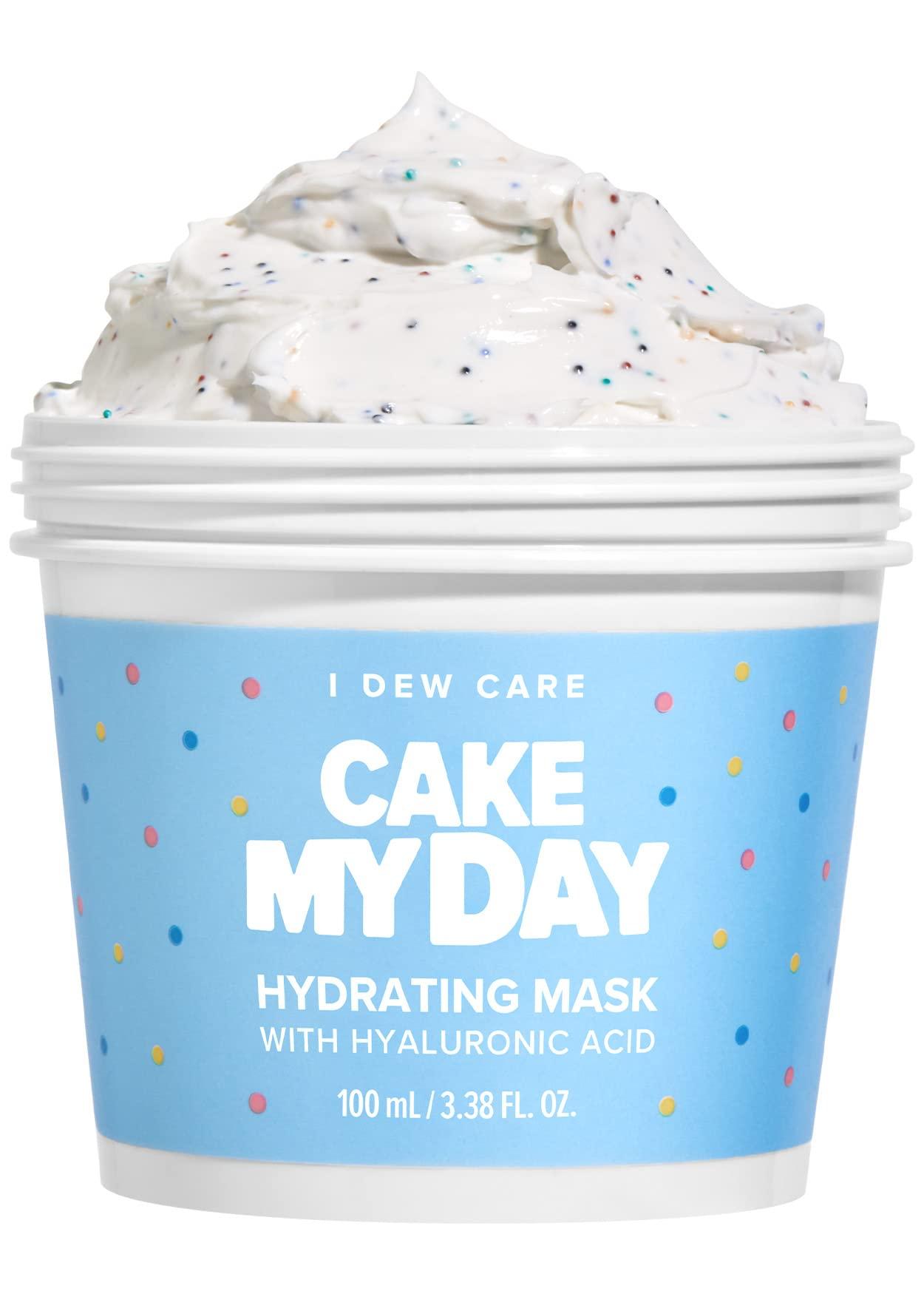 I DEW CARE I DEW CARE Wash-Off Face Mask - Cake My Day, 3.52 Oz + Soft Silicone Face Mask Brush Bundle