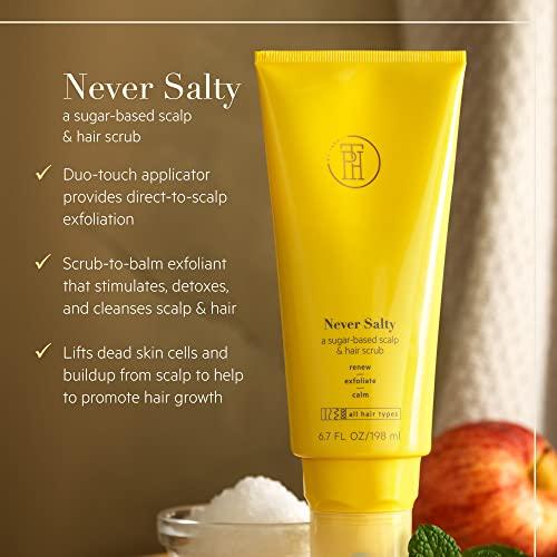 TPH by Taraji TPH BY TARAJI Never Salty Exfoliating Sugar Scalp Detox Hair Scrub with Sugar Crystals, Apple Cider Vinegar, Coconut & Peppermint Oils | Vegan, Sulfate, & Cruelty Free | For Women & Men, 6.7 fl. oz