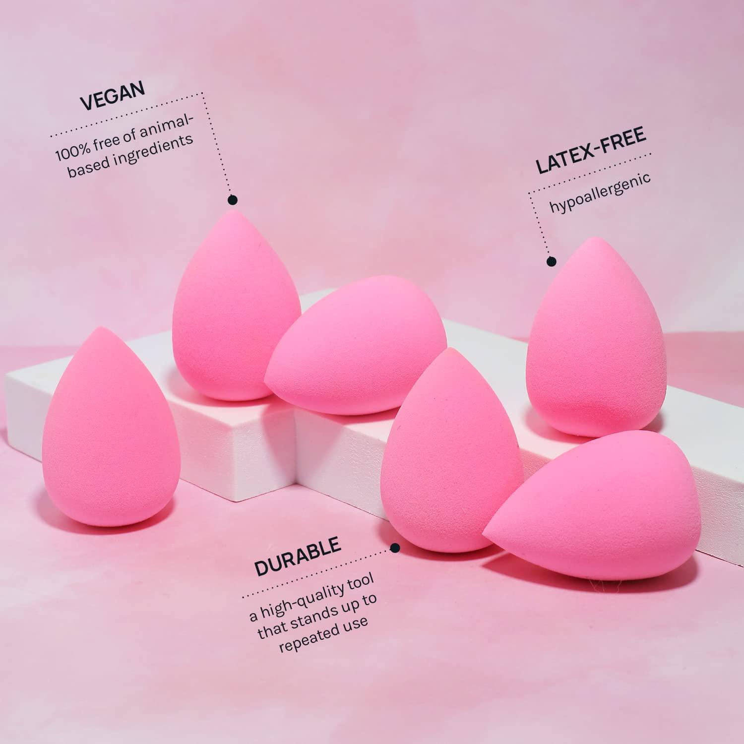 AOA STUDIO AOA Studio Collection makeup Sponge Set Latex Free and High-definition Set of 6 makeup Wonder blender For Powder Cream and Liquid, Super Soft Wonder Beauty Cosmetic