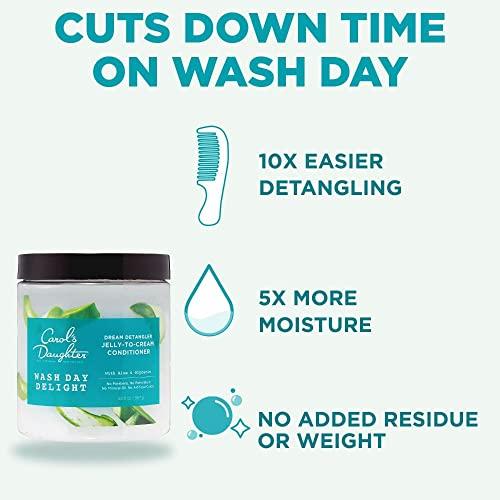 Carol's Daughter Carol\'s Daughter Wash Day Delight Sulfate Free Clarifying Shampoo and Deep Conditioner Gift Set with Aloe and Micellar - Best for Curly, Natural, and Textured Hair  Detangle and Moisturize