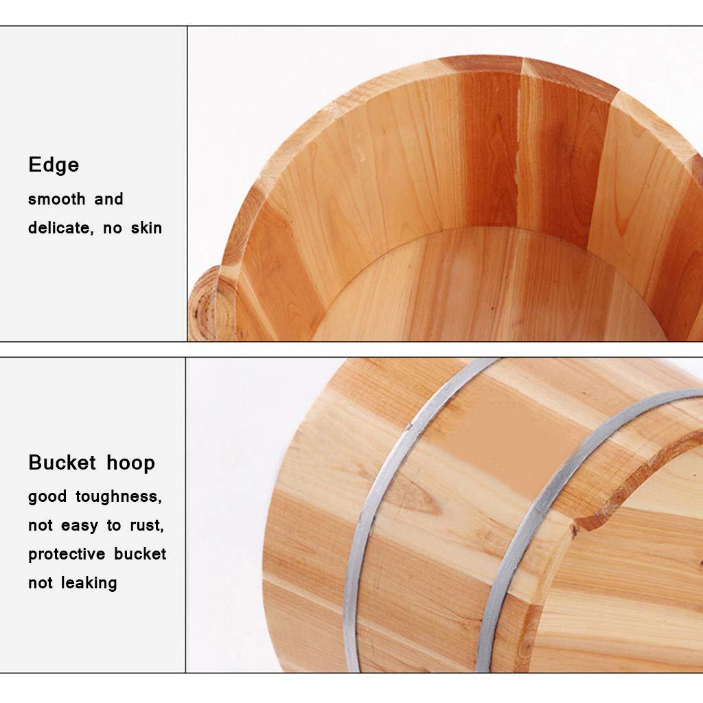 BABYCE Foot Massager Spa Solid Wood Foot Tub,Wooden Foot Basin,Smooth and Delicate Pedicure Barrels,Pedicure Bowl Spa Massage Pedicure BarrelsFoot Bath Barrel Foot Spa Household Wash Ba