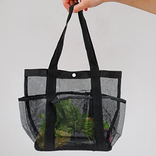 Zerodeko Zerodeko Beach Toiletry Bag Large Capacity Toiletry Bag Beach Bag Large Kids Toy Mesh Beach Toy Bag Portable Beach Pouch Large Beach Bag Childrens Toys Tote Bag Net Travel Make up