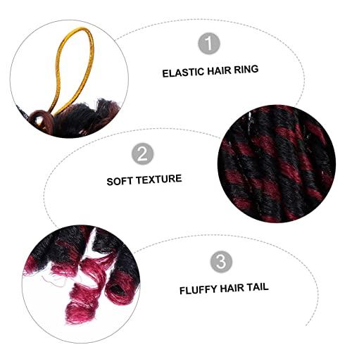 BESTOYARD BESTOYARD 3 Pcs Wig Dirty Braid African Curly Wigs bray wyatt Curly Full braiding hair black havana fake dreads wig womens wigs dread wig clothing crochet Domestic Silk (Polyester Fiber) man