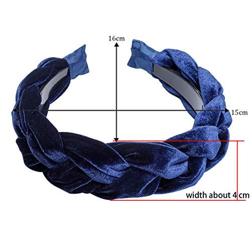 HLSSE Korean Fashion Solid Velvet Fabric Braid Headband With Teeth Women For Hair Accessories Twists Hairband Girls Wide Hair Hoop B COTTON