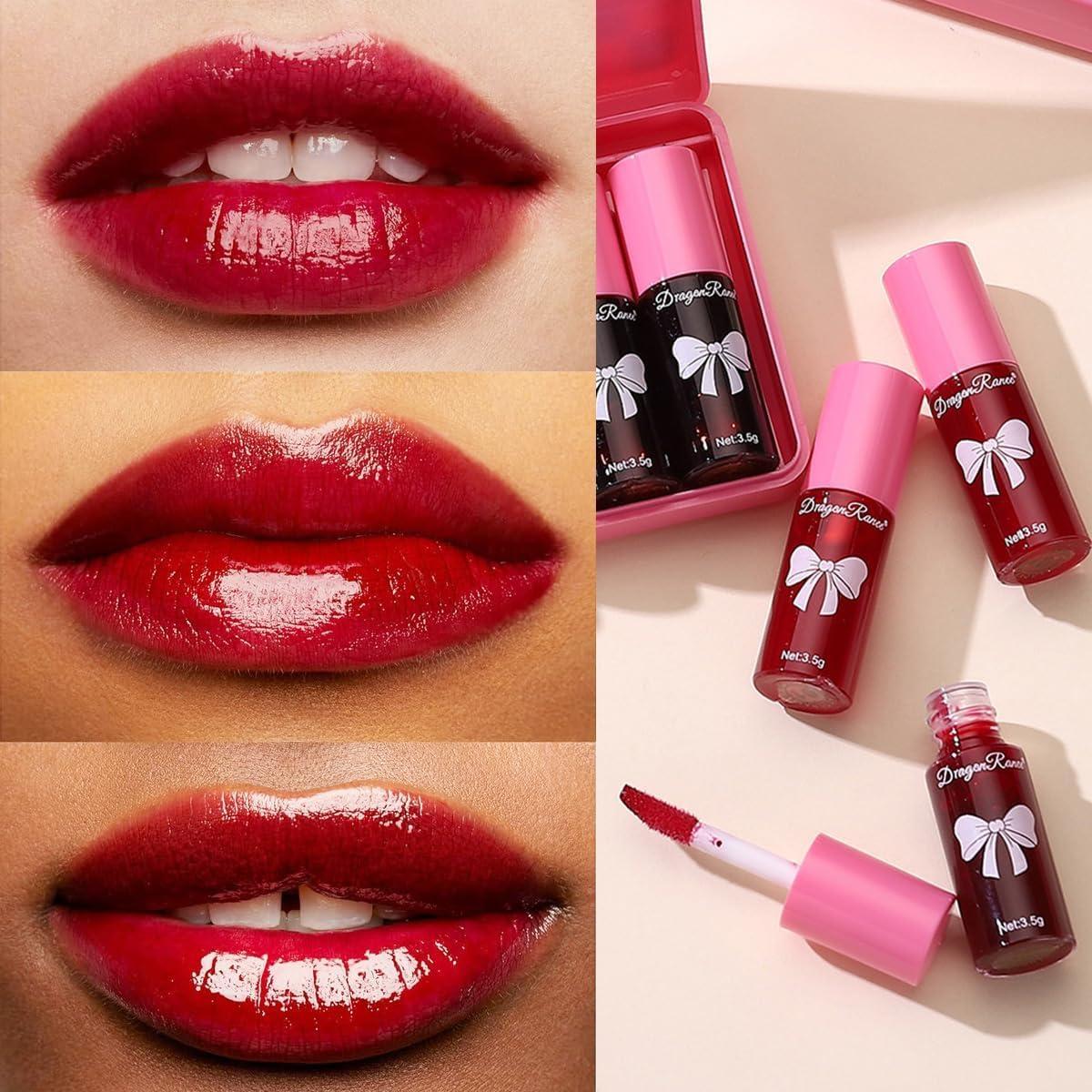 MYUANGO 10 Colors Lip Tint, Color Tinted Lip Stain, Moisturizing Lip Balm Liquid Lipstick Makeup Hydrating Long Lasting Lip Gloss Multi-Use Lip Cheek Face Tint