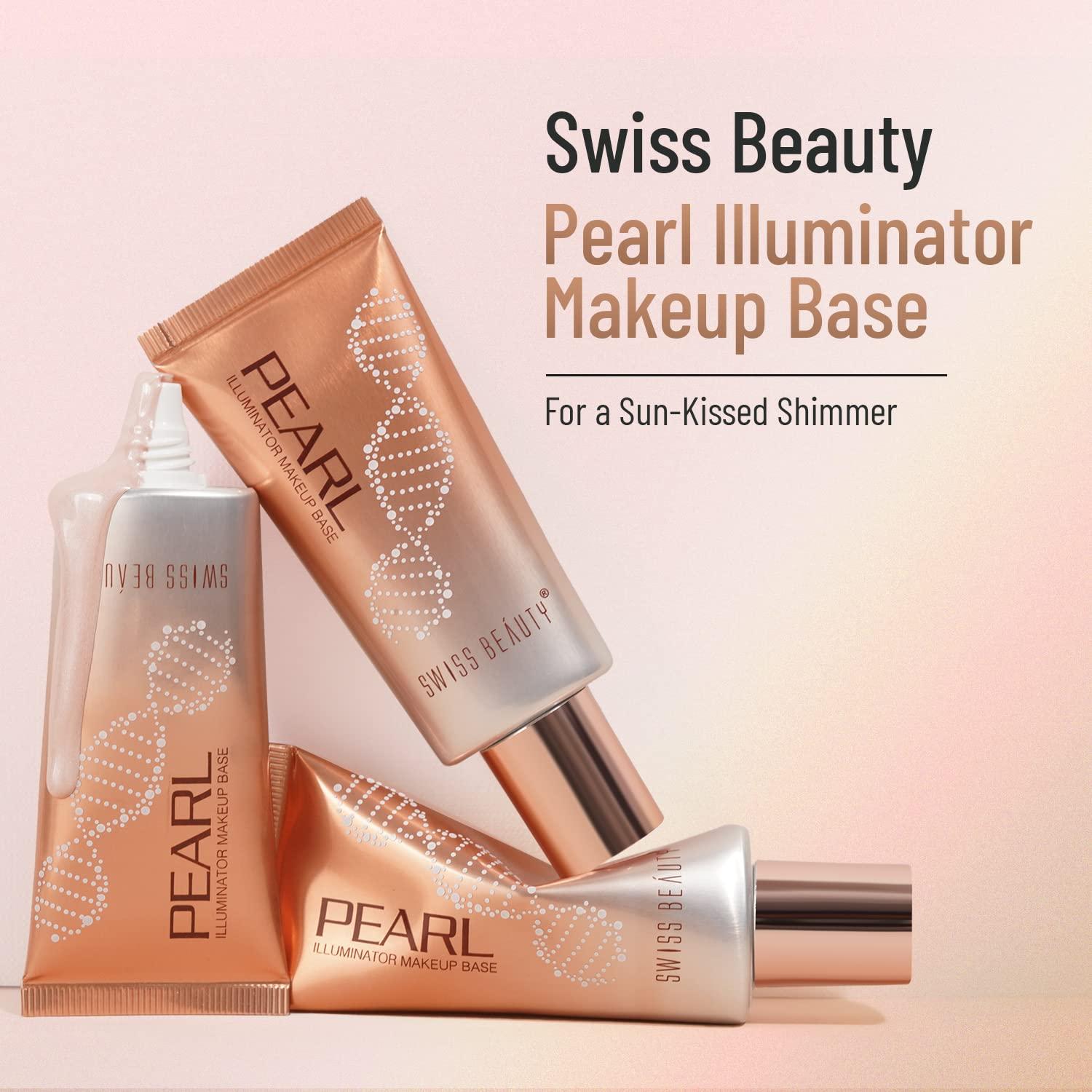SWISS BEAUTY Swiss Beauty Pearl illuminator Makeup Base Liquid (Silver Pink, 35 g)