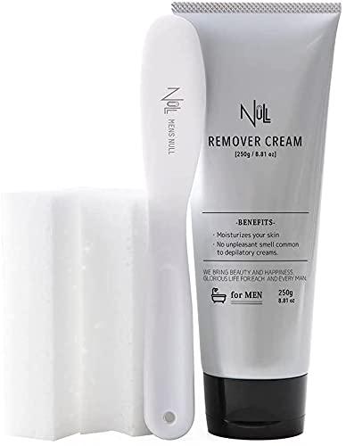 MEDICOS CO., Ltd [Japanese Quality] NULL Hair Removal Cream for Men. Large 8.81 oz. Works great approx. 5 mins on pubic hair, body, arms, legs, and male chests, Painless, Aloe Vera, Depilatory cream for men