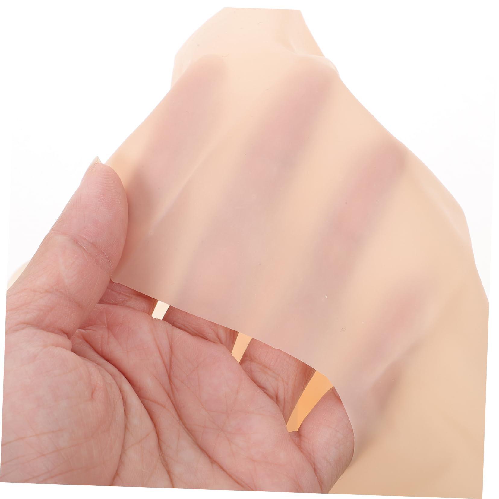 Beavorty 5 Sets Latex Bald Cover Bald Costume Accessory Halloween Costume Accessory Prank Bald Head Cover Wig Bald Head Cover Bald Head Cover Prop Makeup Bald Head Cover Bald Head Cover Toy