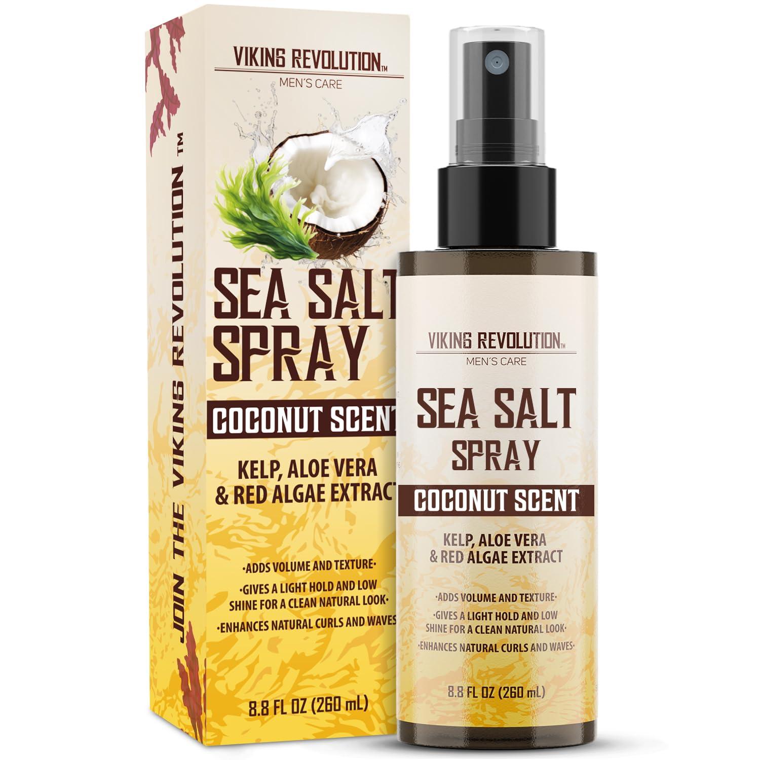 Viking Revolution Viking Revolution Coconut Sea Salt Spray for Hair - Men's Texturizing Spray with Kelp, Aloe Vera & Red Algae Extract - Adds Volume and Texture
