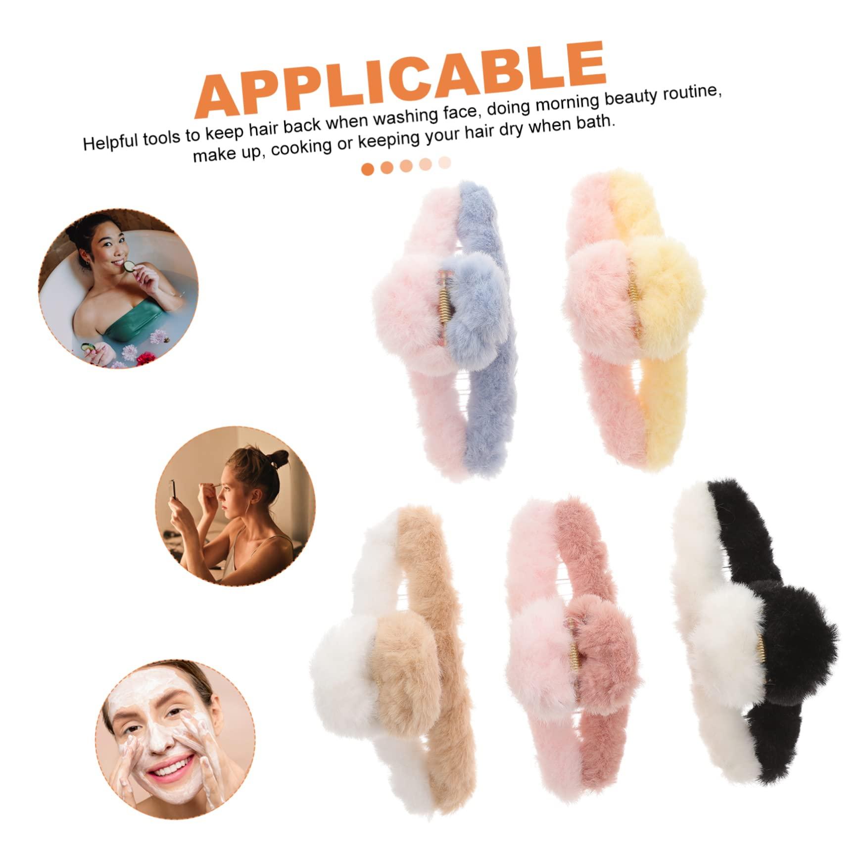 Angoily Angoily 5pcs Hairpin Fuzzy Hair Claw Hair Barrettes for Girls Fancy Claw Clips Claw Clip for Thick Hair Faux Hair Clip Fancy Hair Clips Women Tiara Plush Miss Big Claws Non-slip